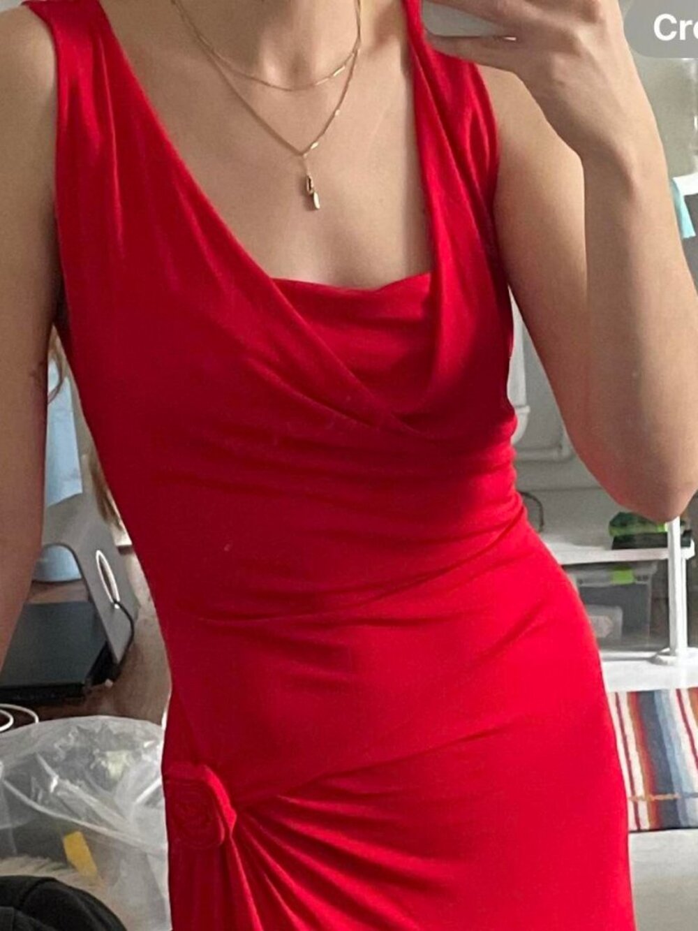 Sandy Liang red Ness dress